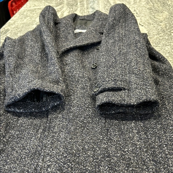 Women/Mens Charcoal Trench Coat made in Romania with wool, unisex - Picture 5 of 12